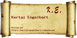 Kertai Engelbert névjegykártya